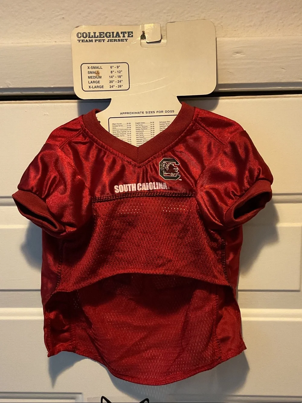 Pets First Garnet Gamecocks Dog Jersey with White Number 00 size Medium
